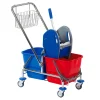 Floorstar SOLID DOFA 25 DK Doppelfahrwagen 2 x 25 Liter mit Deichsel und Korb