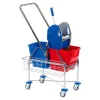 Floorstar SOLID DOFA 20 TDK Doppelfahrwagen 2 x 17 Liter erhöht mit Deichsel und Korb
