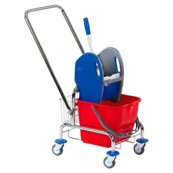 Floorstar SOLID EFA 25 DK Einfachfahrwagen 25 Liter mit Deichsel und Korb