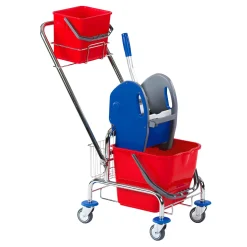 Floorstar SOLID EFA 25 DKEK Einfachfahrwagen 25 Liter mit Korb und Deichsel