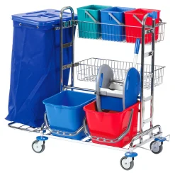 Floorstar SOLID RW 2 2-120 Reinigungswagen für 2 x 120 l Abfallsäcke