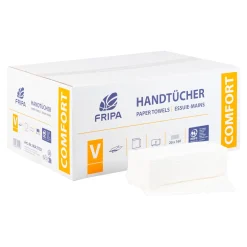 Fripa Comfort Papierhandtücher ZZ/V-Falz, 25x23 cm, 2-lagig, hochweiß