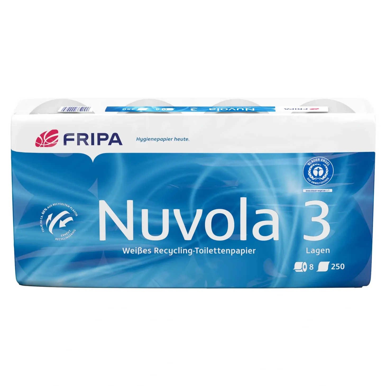 Fripa Nuvola Recycling-Toilettenpapier 3-lagig, 250 Blatt