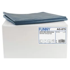 FUNNY LDPE-Regenerat Müllsäcke lose mit Seitenfalten 240 Liter, blau, 50 my (Typ 80)