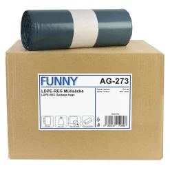 FUNNY LDPE-Regenerat Müllsäcke 120 Liter, blau, 69 my (Typ 100 extra)