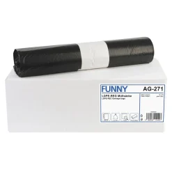 FUNNY LDPE-Regenerat Müllsäcke 120 Liter, grau, 28 my (Typ 60)