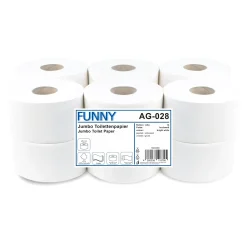 FUNNY Mini-Jumbo-Toilettenpapier 3-lagig, hochweiß, 100 Meter