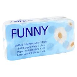 FUNNY Toilettenpapier 3-lagig, hochweiß, 150 Blatt