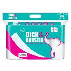 Hakle Dick & Durstig Küchenrollen Zellstoff 2-lagig hochweiß