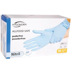 Hygonorm Allfood Safe Nitrilhandschuhe blau puderfrei, VE 2500 Stück