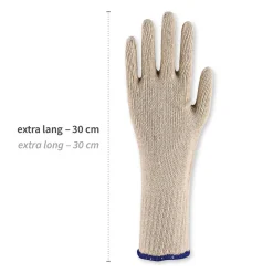 Hygonorm Cuff Long Baumwollhandschuhe natur, VE 600 Stück