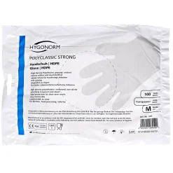Hygonorm Polyclassic Strong HDPE-Handschuhe transparent im Beutel, VE 10000 Stück