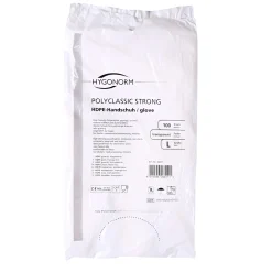 Hygonorm Polyclassic Strong HDPE-Handschuhe transparent geblockt, VE 10000 Stück