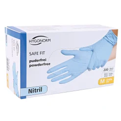 Hygonorm Safe Fit Nitrilhandschuhe blau puderfrei 200er Box, VE 2000 Stück