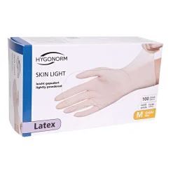 Hygonorm Skin Light Latexhandschuhe weiß gepudert, VE 1000 Stück