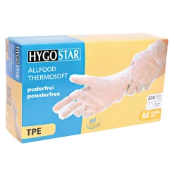 Hygostar Allfood Thermosoft TPE-Handschuhe transparent, VE 2000 Stück