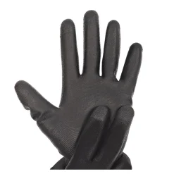 Hygostar Black Ace Touch Feinstrickhandschuhe mit Polyurethan-Beschichtung schwarz, VE 120 Paar