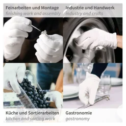 Hygostar Blanc Baumwollhandschuhe weiß, VE 300 Paar