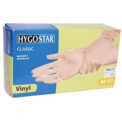 Hygostar Classic Vinylhandschuhe transparent gepudert, VE 1000 Stück