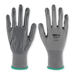 Hygostar Craft Feinstrickhandschuhe mit Nitril-Beschichtung grau, VE 120 Paar
