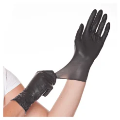 Hygostar Diablo Latexhandschuhe schwarz puderfrei, VE 1000 Stück