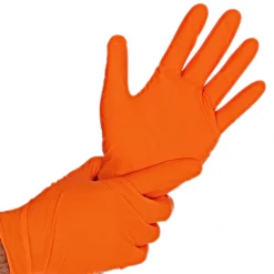 Hygostar Diamond Grip Nitrilhandschuhe orange puderfrei, VE 500 Stück