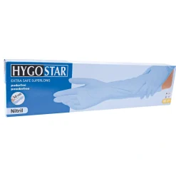 Hygostar Extra Safe Superlong 50 cm Nitril-Handschuhe blau puderfrei, VE 500 Stück