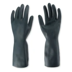 Hygostar Grandeur 70 Chemikalienschutzhandschuhe mit Latex-Neopren-Beschichtung schwarz, VE 24 Paar