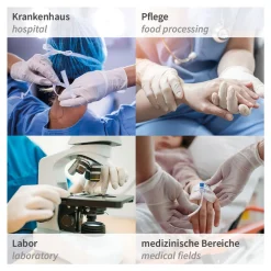 Hygostar Med Grip Latexhandschuhe weiß puderfrei, VE 1000 Stück