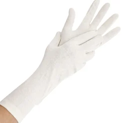 Hygostar Nature Long Baumwollhandschuhe natur, VE 600 Stück