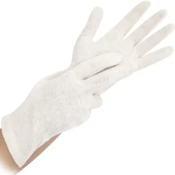 Hygostar Nature Solid Baumwollhandschuhe natur, VE 300 Paar