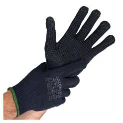 Hygostar Pearl Feinstrickhandschuhe mit PVC-Beschichtung schwarz, VE 120 Paar