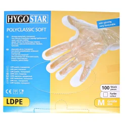 Hygostar Polyclassic Soft LDPE-Handschuhe transparent, VE 5000 Stück