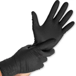 Hygostar Power Grip Long Nitrilhandschuhe schwarz puderfrei, VE 500 Stück