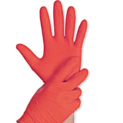 Hygostar Power Grip Nitrilhandschuhe rot puderfrei, VE 500 Stück
