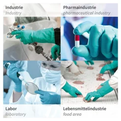 Hygostar Professional  Chemikalienschutzhandschuhe mit Nitril-Beschichtung blau, VE 144 Paar