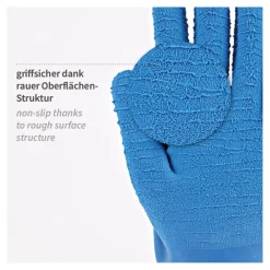 Hygostar Ruf-it Entvlieshandschuhe mit Latex-Beschichtung blau, VE 50 Paar