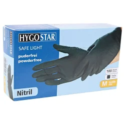 Hygostar Safe Light Nitrilhandschuhe schwarz puderfrei