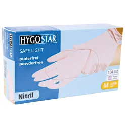 Hygostar Safe Light Nitrilhandschuhe rosa puderfrei, VE 1000 Stück