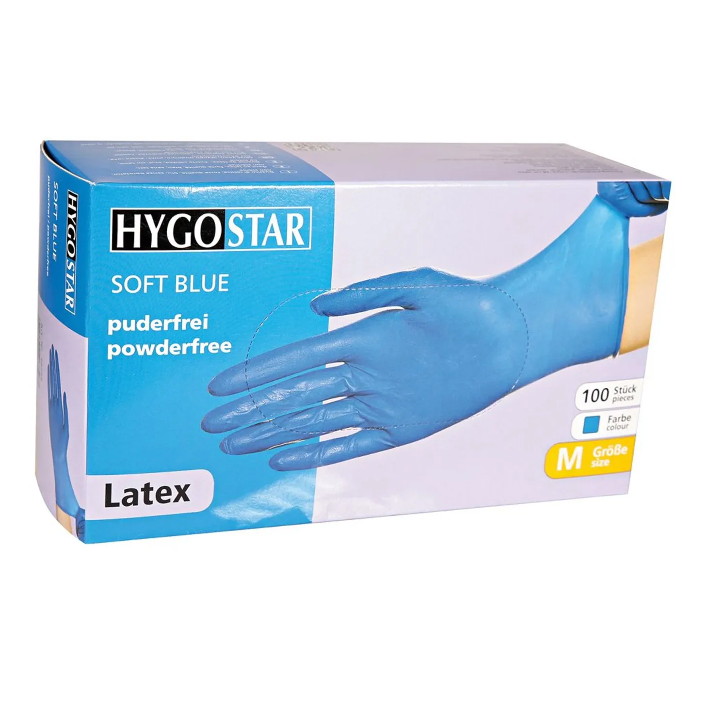 Hygostar Soft Blue Latexhandschuhe blau puderfrei, VE 1000 Stück