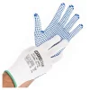 Hygostar Structa Strick Arbeitshandschuhe mit PVC-Beschichtung weiß/blau, VE 120 Paar