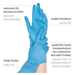 Hygostar Super High Risk Chemikalienschutzhandschuhe blau, VE 500 Stück