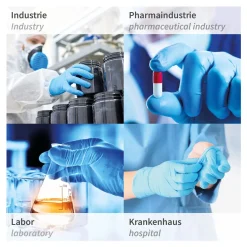 Hygostar Super High Risk Chemikalienschutzhandschuhe blau, VE 500 Stück