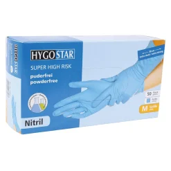 Hygostar Super High Risk Chemikalienschutzhandschuhe blau, VE 500 Stück