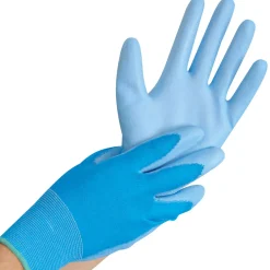 Hygostar Ultra Flex Hand Feinstrickhandschuhe mit Polyurethan-Beschichtung blau, VE 120 Paar
