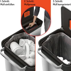 Intelligent Waste Titan Tretmülleimer inkl. Müllpresse 30 Liter