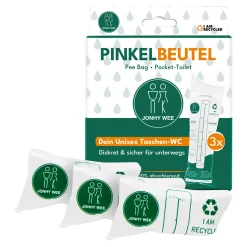 Jonhy Wee Pinkelbeutel Unisex Taschen-WC 600 ml 3 Stück