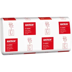 Katrin 61570 Classic Papierhandtücher Zellstoff Interfold Z-Falz 24 x 24 cm 2-lagig, weiß
