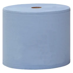 Katrin 464118 L Industrieputztuchrolle mit Zwischenverleimung blau, 2-lagig, 22 cm breit, 1000 Tücher