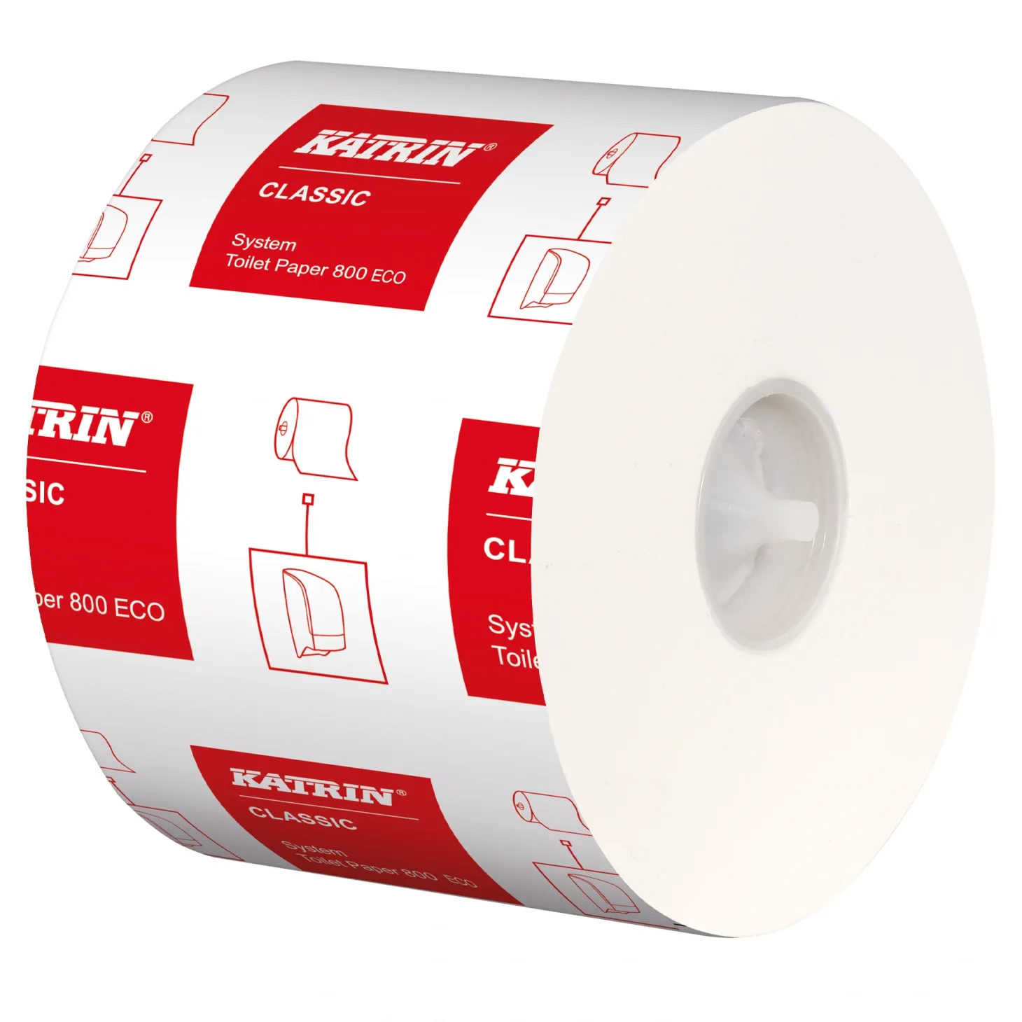 Katrin 103424 System-Toilettenpapier Classic System Toilet 800 ECO 2-lagig, 92 Meter